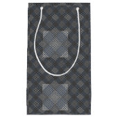 Schachbrett Muster diagonal 2tones.bx4x4 BLK BG Kleine Geschenktüte (Vorderseite)