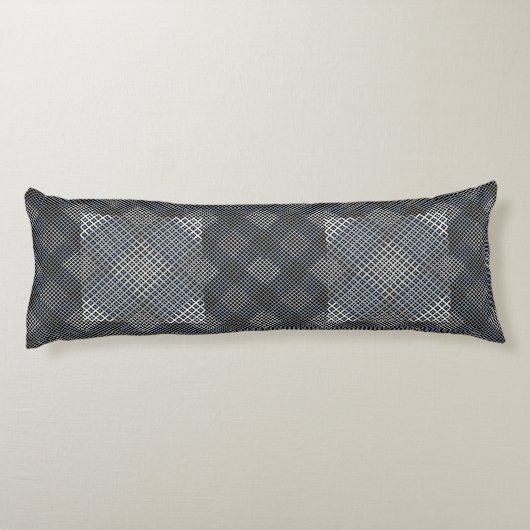 Schachbrett Muster diagonal 2tones.bx4x4 BLK BG Seitenschläferkissen (Rückseite)