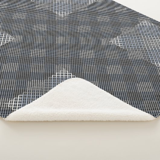 Schachbrett Muster diagonal 2tones.bx4x4 BLK BG Sherpadecke (3/4)