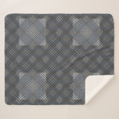 Schachbrett Muster diagonal 2tones.bx4x4 BLK BG Sherpadecke (Vorderseite (Horizontal))