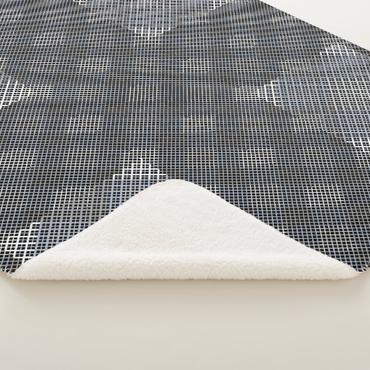 Schachbrett Muster diagonal 2tones.bx4x4 BLK BG Sherpadecke (3/4)