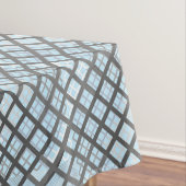 Schachbrett Muster diagonal grau 02.w Lblue BG Tischdecke (Beispiel)