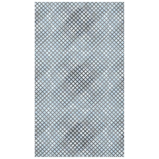 Schachbrett Muster diagonal grau 02.w Lblue BG Tischdecke (Vorderseite)