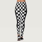 Schachbrett Muster Leggings - Racing - Sportlerinn (Rückseite)