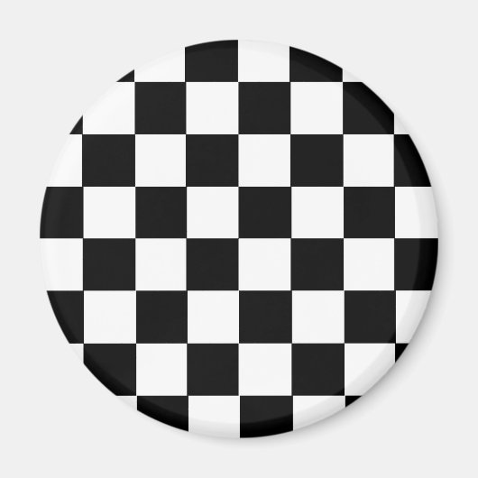 Schachbrett Muster Magnet (Vorne)