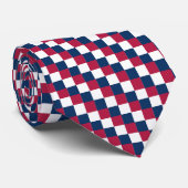 Schachbrett-Muster mit US-Flagge Krawatte (Gerollt)