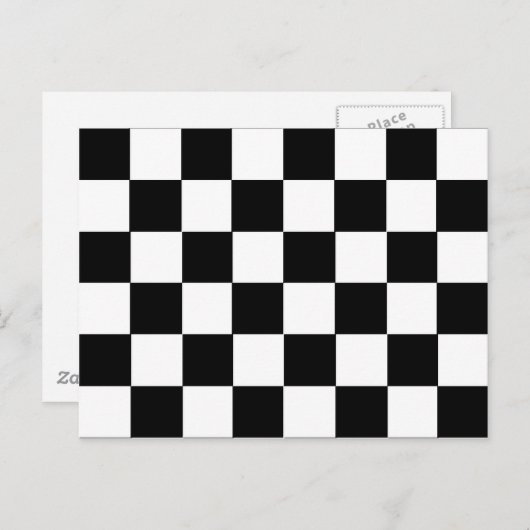 Schachbrett Muster Postkarte (Vorne/Hinten)