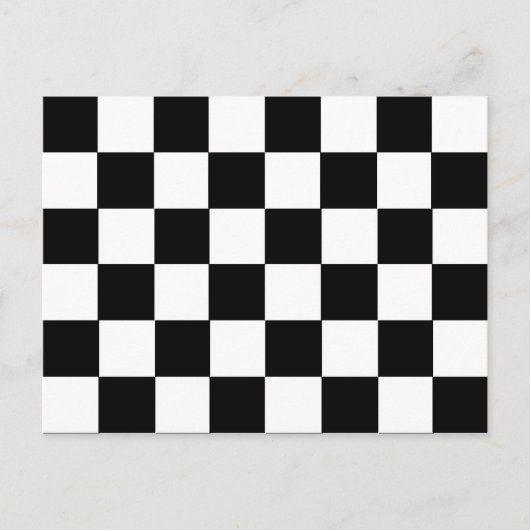Schachbrett Muster Postkarte (Vorderseite)