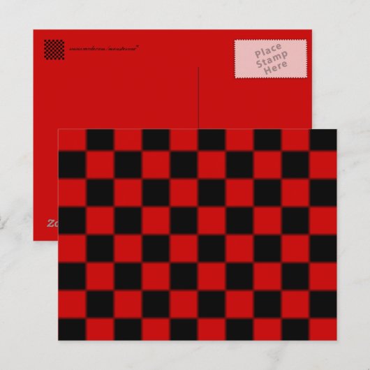 Schachbrett Muster Postkarte (Vorne/Hinten)