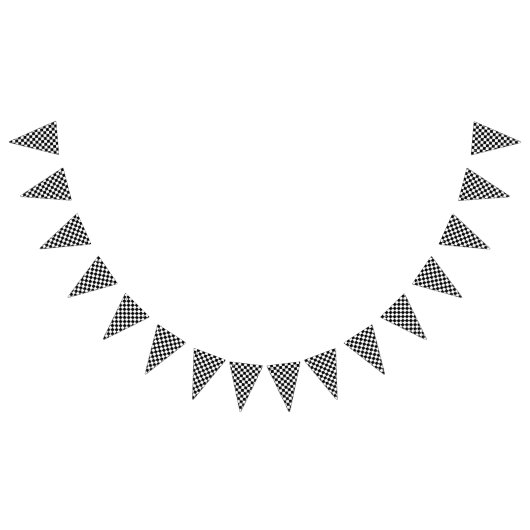 Schachbrett Muster Race Car Thema Wimpelkette (Alle)