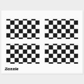 Schachbrett Muster Rechteckiger Aufkleber (Blatt)