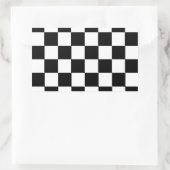 Schachbrett Muster Rechteckiger Aufkleber (Tasche)