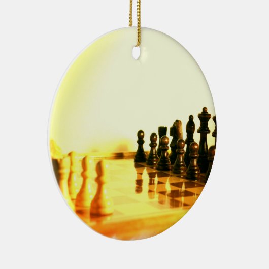 Schachbrett Ornaemnt Keramikornament (Rechts)