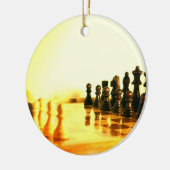 Schachbrett Ornaemnt Keramikornament (Links)