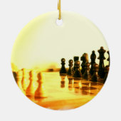 Schachbrett Ornaemnt Keramikornament (Hinten)