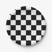 Schachbrett Pappteller (Vorderseite)