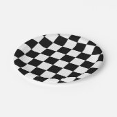 Schachbrett Pappteller (Schrägansicht)