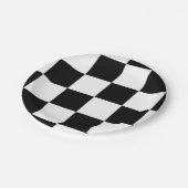 Schachbrett Pappteller (Schrägansicht)