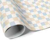Schachbrett-Patchwork-Muster Geschenkpapier (Rolleneckpunkt)