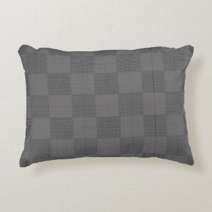 Schachbrett Pattern 04x4w DGrey BG Lumbar Pillow Dekokissen