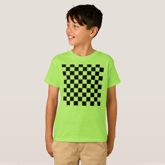 Schachbrett Pattern Kid's Shirt (Vorne ganz)
