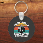 Schachbrett Pieces Strategy Precision Mind Game Schlüsselanhänger (Vorderseite)