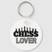 Schachbrett Pieces Strategy Precision Mind Game Schlüsselanhänger (Rückseite)