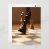 Schachbrett Postkarte (Vorne/Hinten)