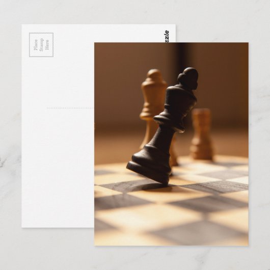 Schachbrett Postkarte (Vorne/Hinten)
