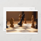 Schachbrett Postkarte (Vorne/Hinten)