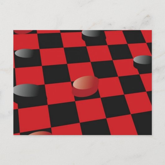 Schachbrett Postkarte (Vorderseite)