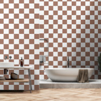 Schachbrett Quadrate mocha braunes, weißes geometr