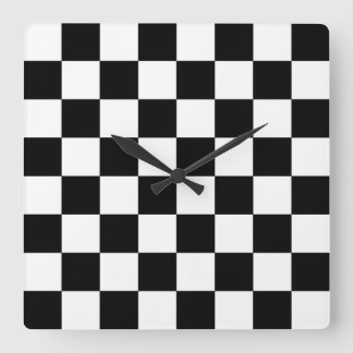 Schachbrett Quadratische Wanduhr