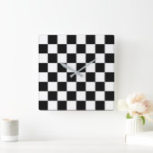 Schachbrett Quadratische Wanduhr (Zuhause)