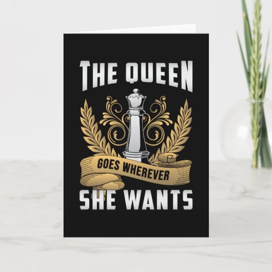 Schachbrett Queen Checkmate Board Game-Geschenk Karte (Vorderseite)