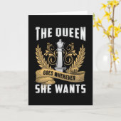 Schachbrett Queen Checkmate Board Game-Geschenk Karte (Gelbe Blume)