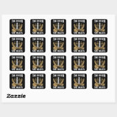Schachbrett Queen Checkmate Board Game-Geschenk Quadratischer Aufkleber (Blatt)
