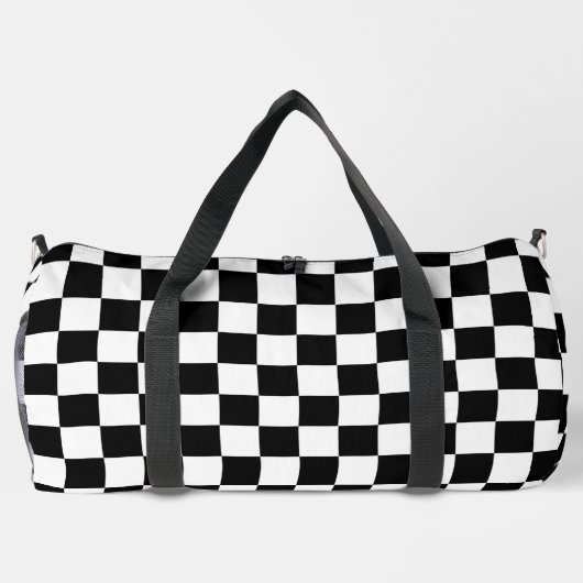 Schachbrett Race Flag Personal Duffle Bag (Rückseite)