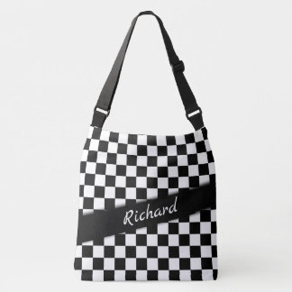 Schachbrett Race Flag Personal Tragetaschen Mit Langen Trägern
