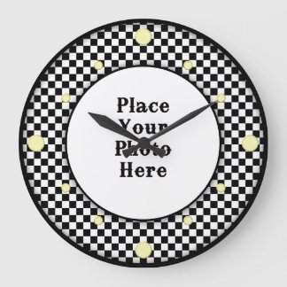 Schachbrett Rahmen für die Foto-Uhr Große Wanduhr
