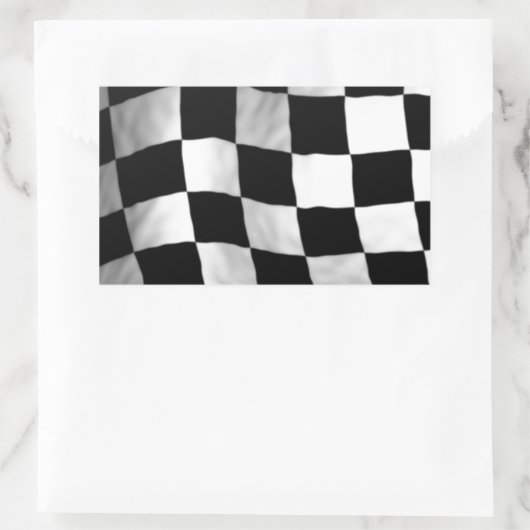 Schachbrett Rechteckiger Aufkleber (Tasche)