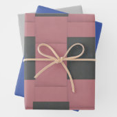 Schachbrett Rosa Blume Abstrakt   Geschenkpapier Set (Beispiel)