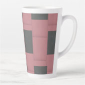 Schachbrett Rosa Blume Abstrakt Milchtasse (Rechts)