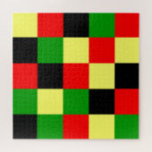 Schachbrett rot, gelb, schwarz und grün puzzle (Horizontal)