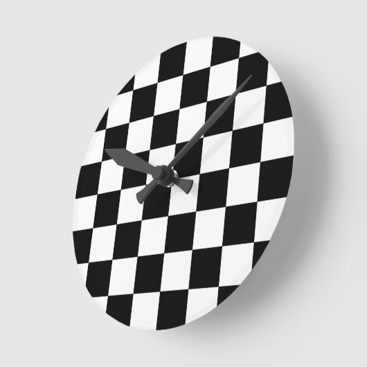 Schachbrett Runde Wanduhr (Winkel)