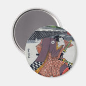Schachbrett Samurai Magnet (Vorderseite/Rückseite)