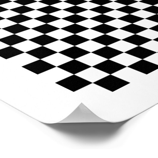 Schachbrett Schachbrett Poster (Ecke)