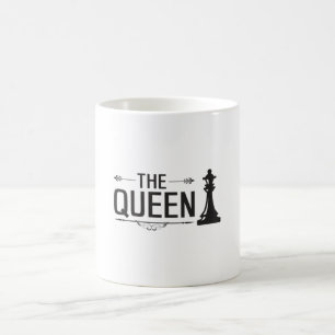 Schachbrett Schachmatte Queen Board Geschenk Idee Kaffeetasse