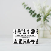 Schachbrett | Schachpartituren Visitenkarte (Stehend Vorderseite)