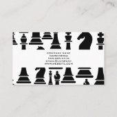 Schachbrett | Schachpartituren Visitenkarte (Rückseite)